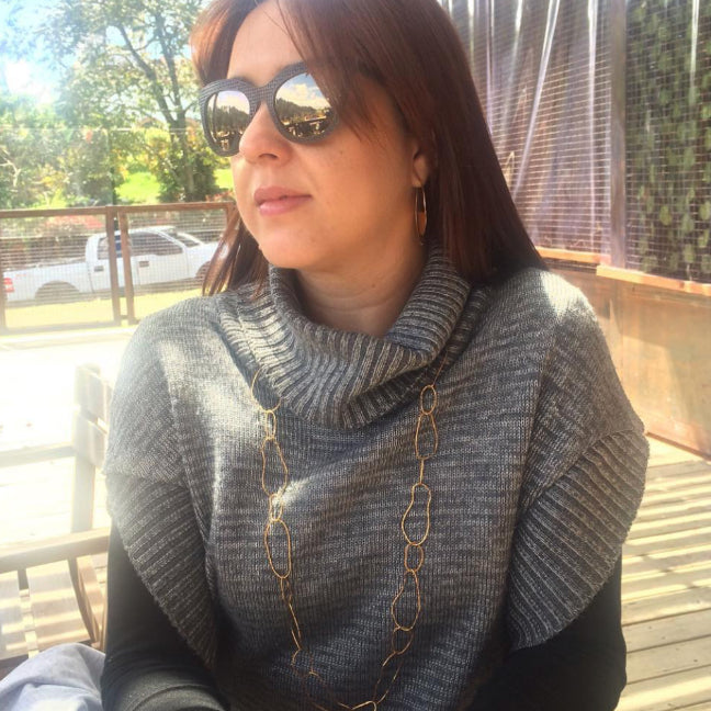 Collar Aros Dorados - Luisa Lōpez